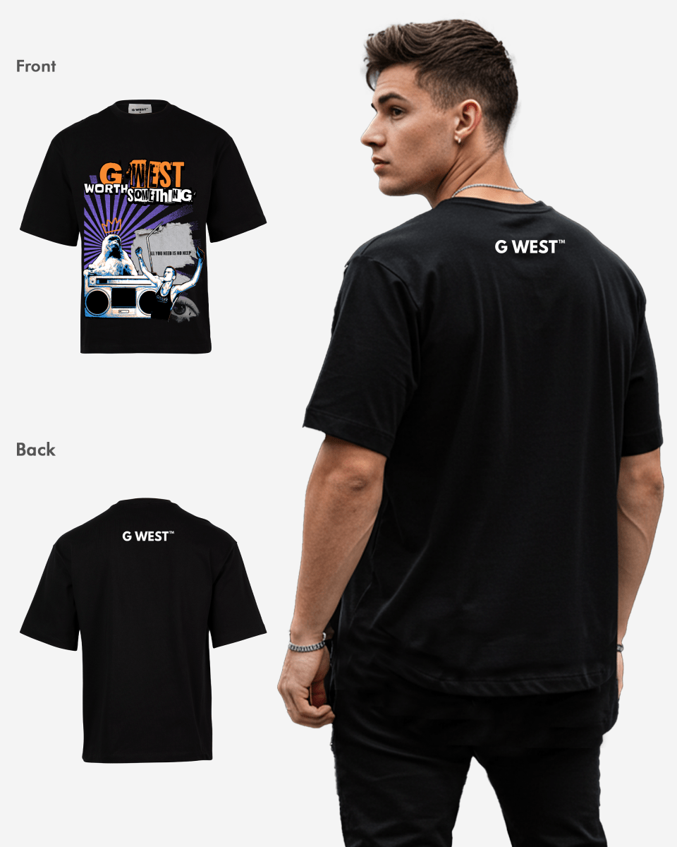 G-WEST WORTH SOMETHING OVERSIZED TEE