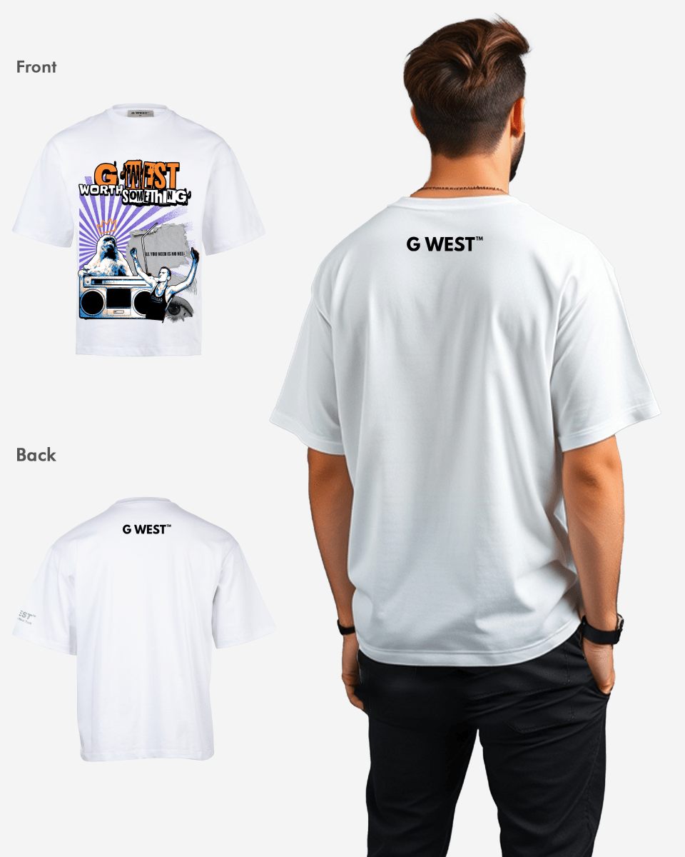 G-WEST WORTH SOMETHING OVERSIZED TEE