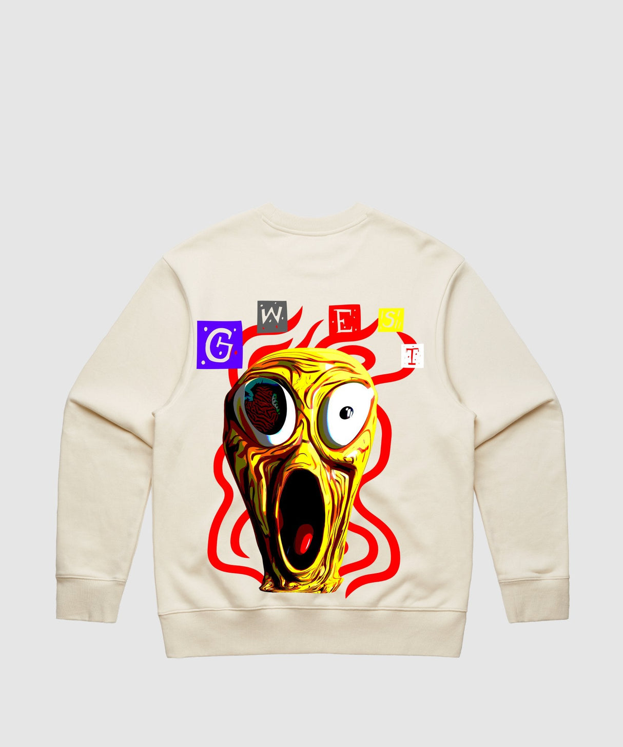 G WEST YELLOW FACE HEAVY PREMIUM CREWNECK