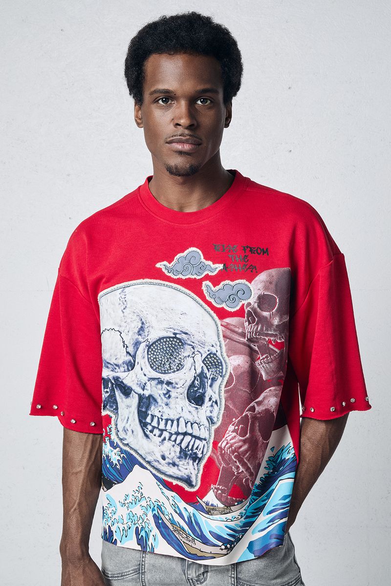Urban fashion look with a meaningful graphic T-shirt design