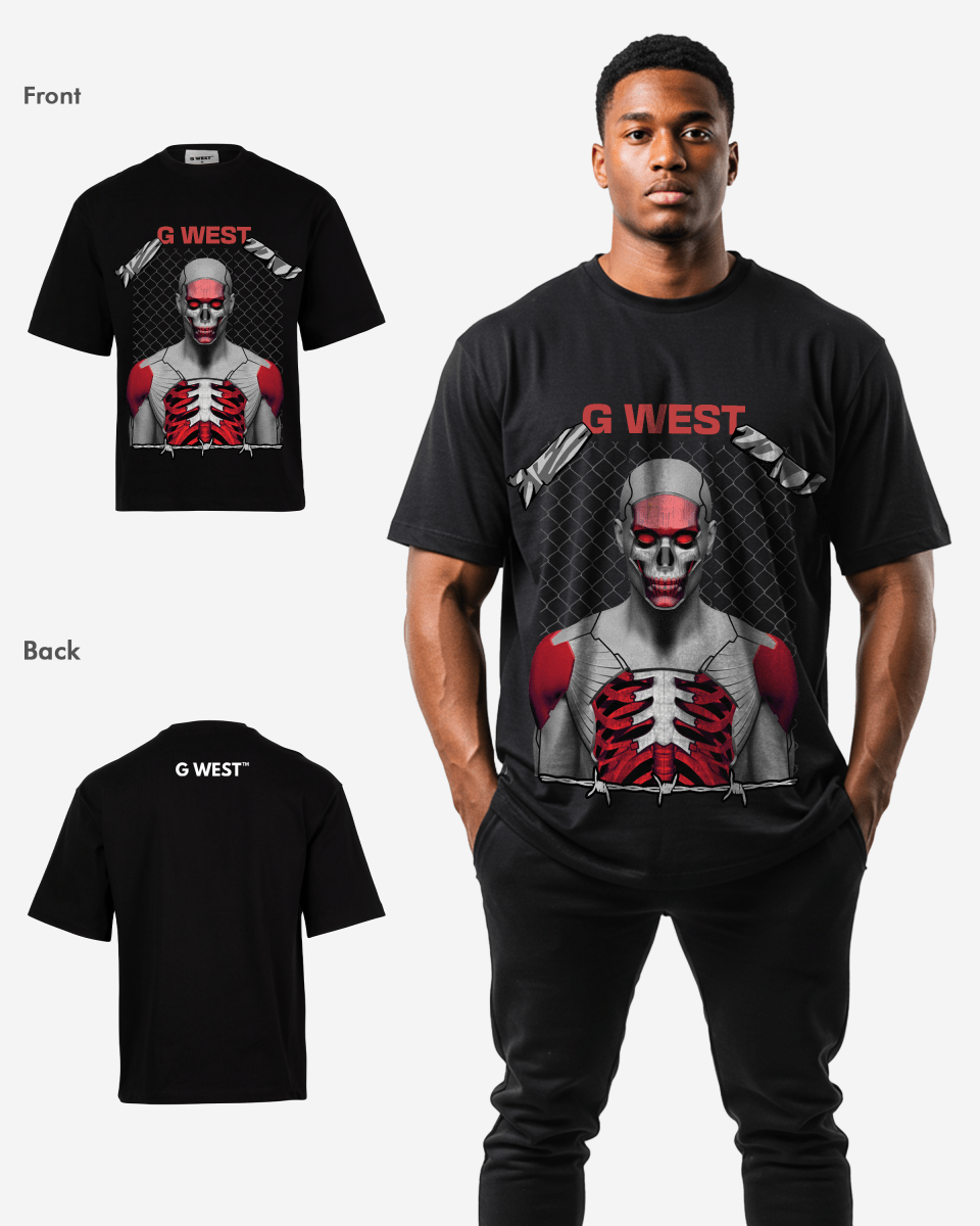 GWEST red eyed rage OVERSIZED TEE