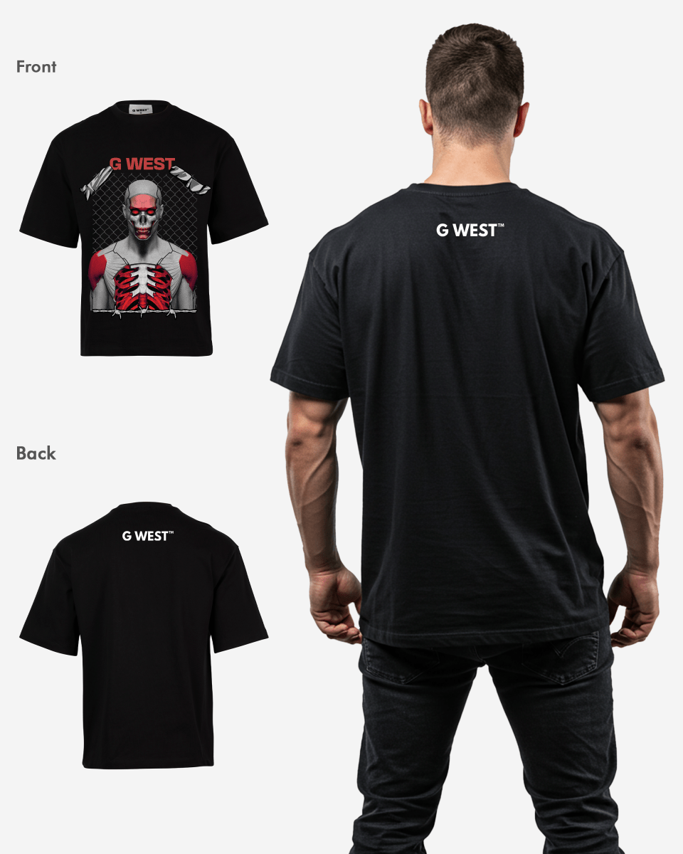 GWEST red eyed rage OVERSIZED TEE