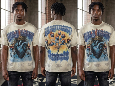 holy heart rhinestone graphic t shirt spiritual street fit