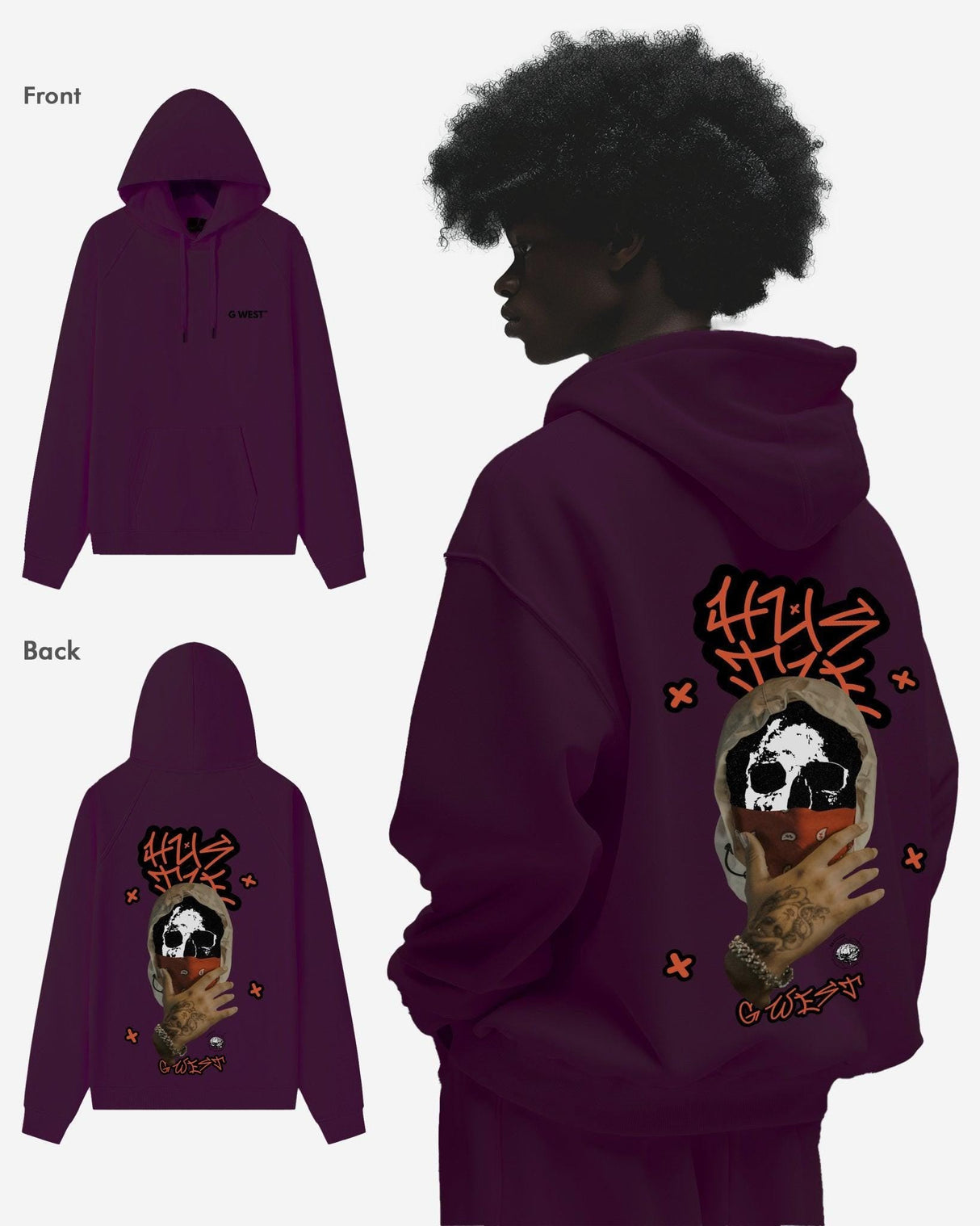 G West Hooded Hustle Heavy Premium Oversize Hoodie