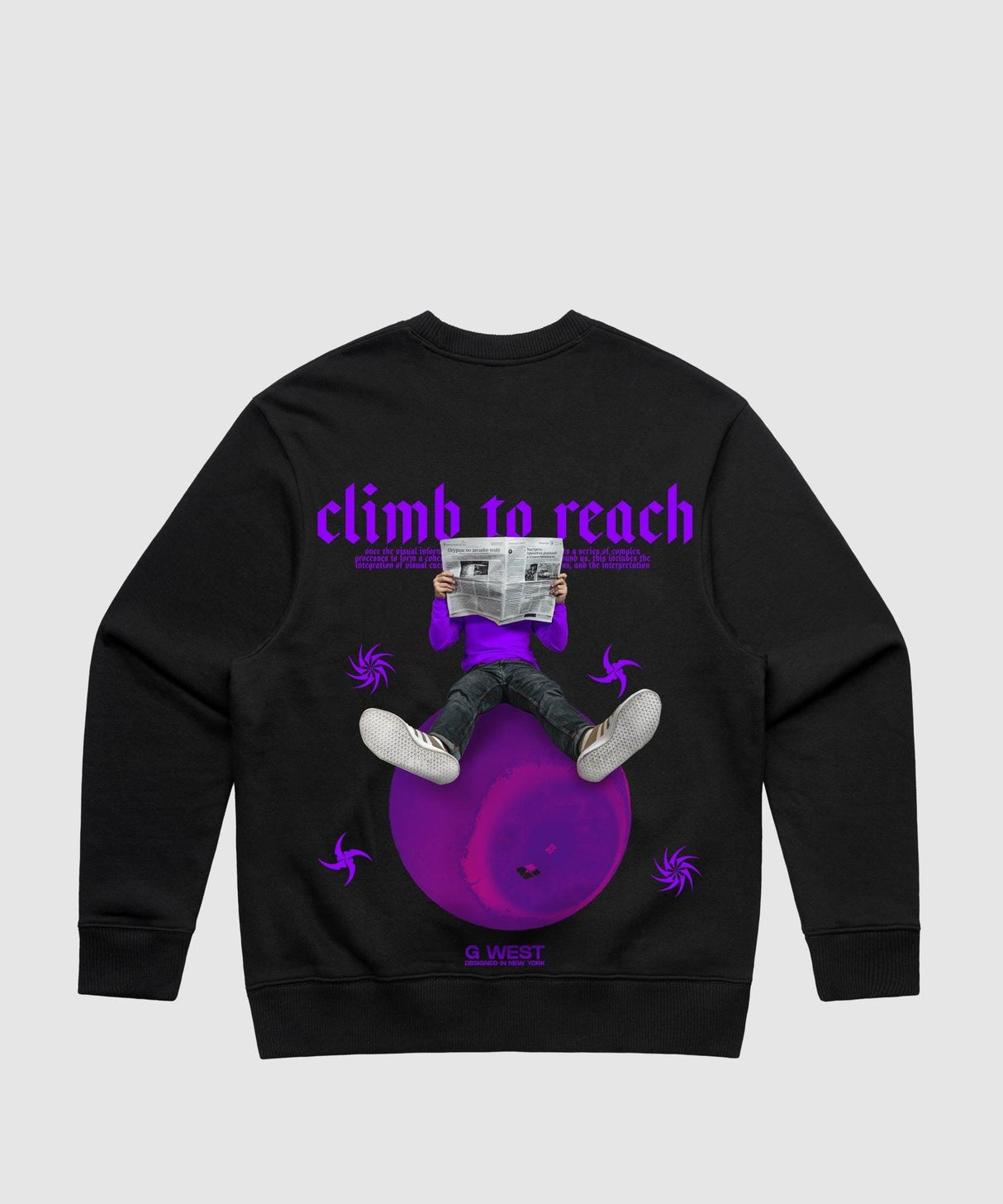 G West Newspaper Heavy Premium Crewneck