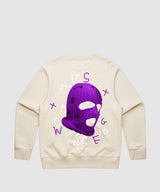 G West Purple Ski Mask Heavy Premium Crewneck