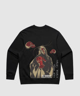 G West Red Skull Heavy Premium Crewneck