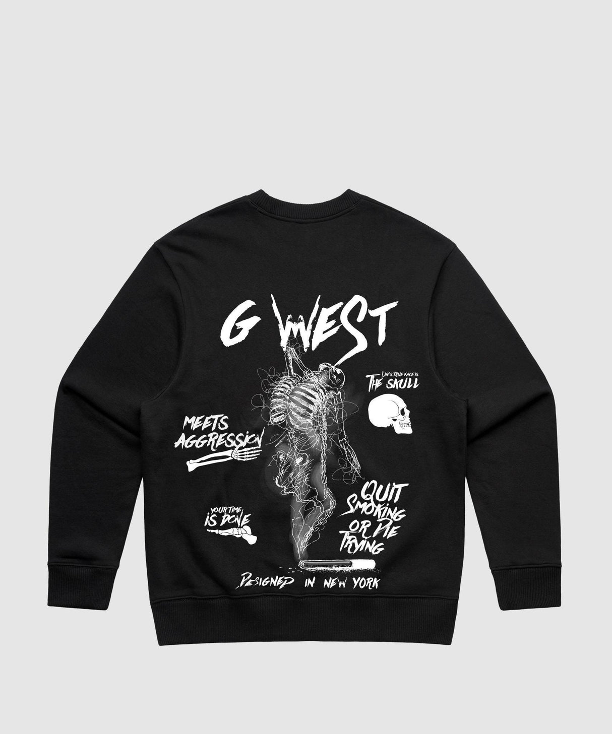 G West Dancing Skeleton Heavy Premium Crewneck