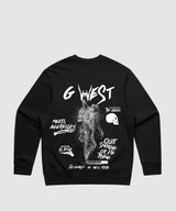 G West Dancing Skeleton Heavy Premium Crewneck