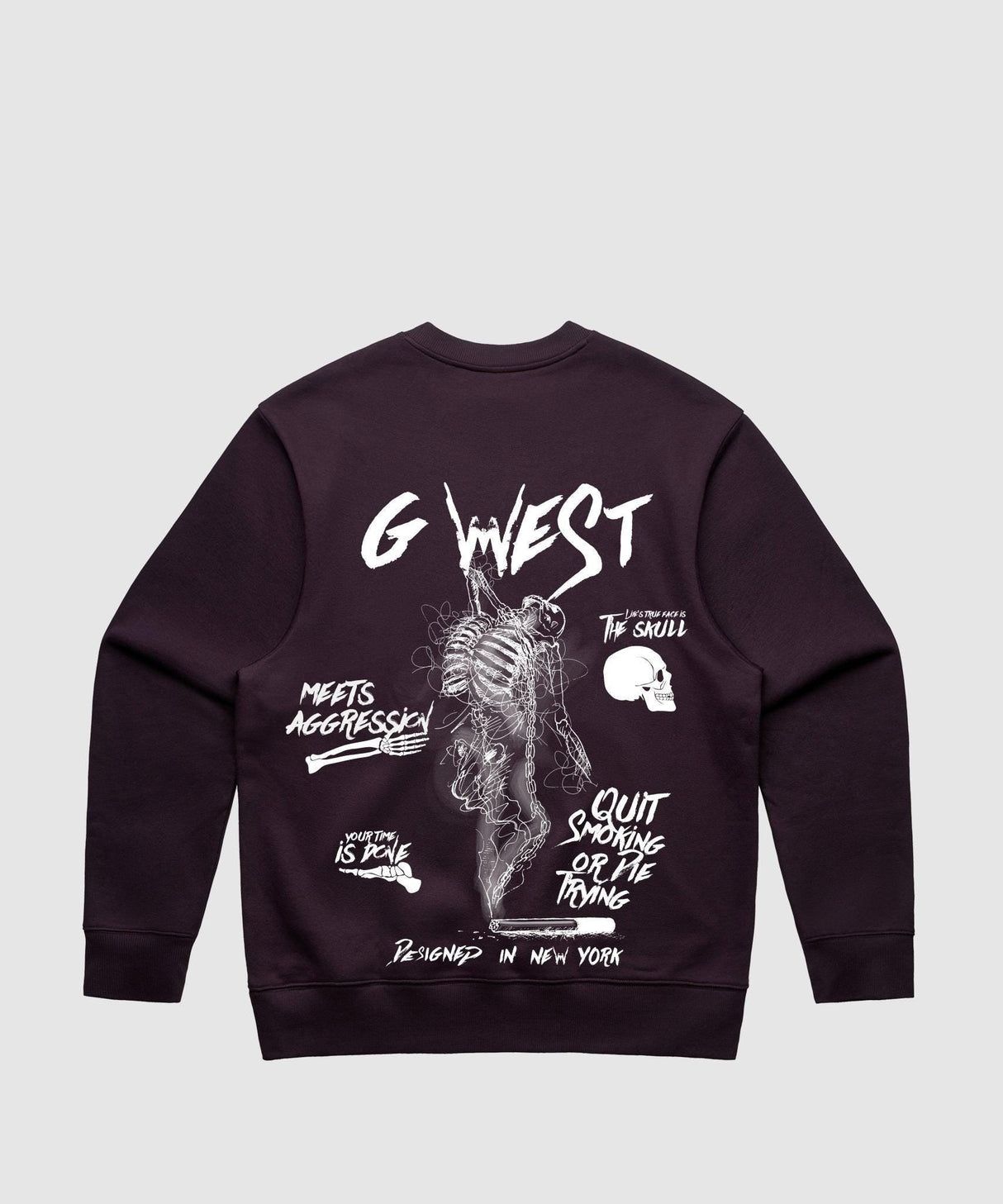 G West Dancing Skeleton Heavy Premium Crewneck