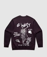 G West Dancing Skeleton Heavy Premium Crewneck