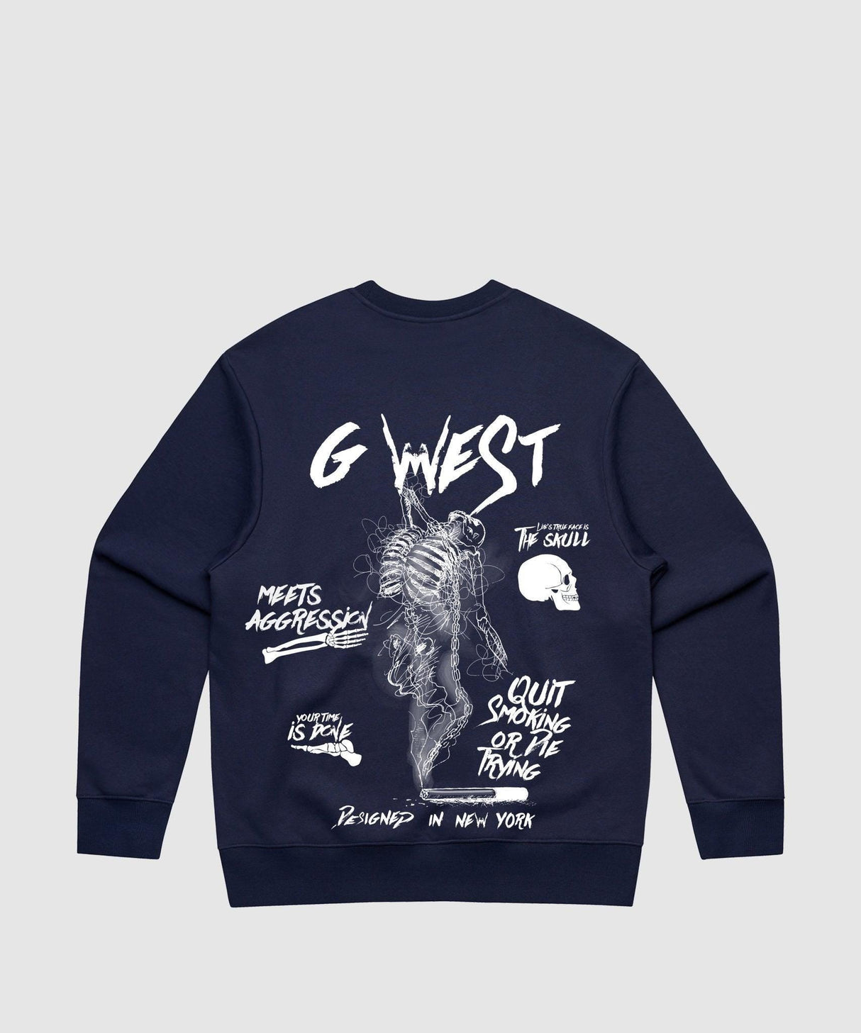 G West Dancing Skeleton Heavy Premium Crewneck