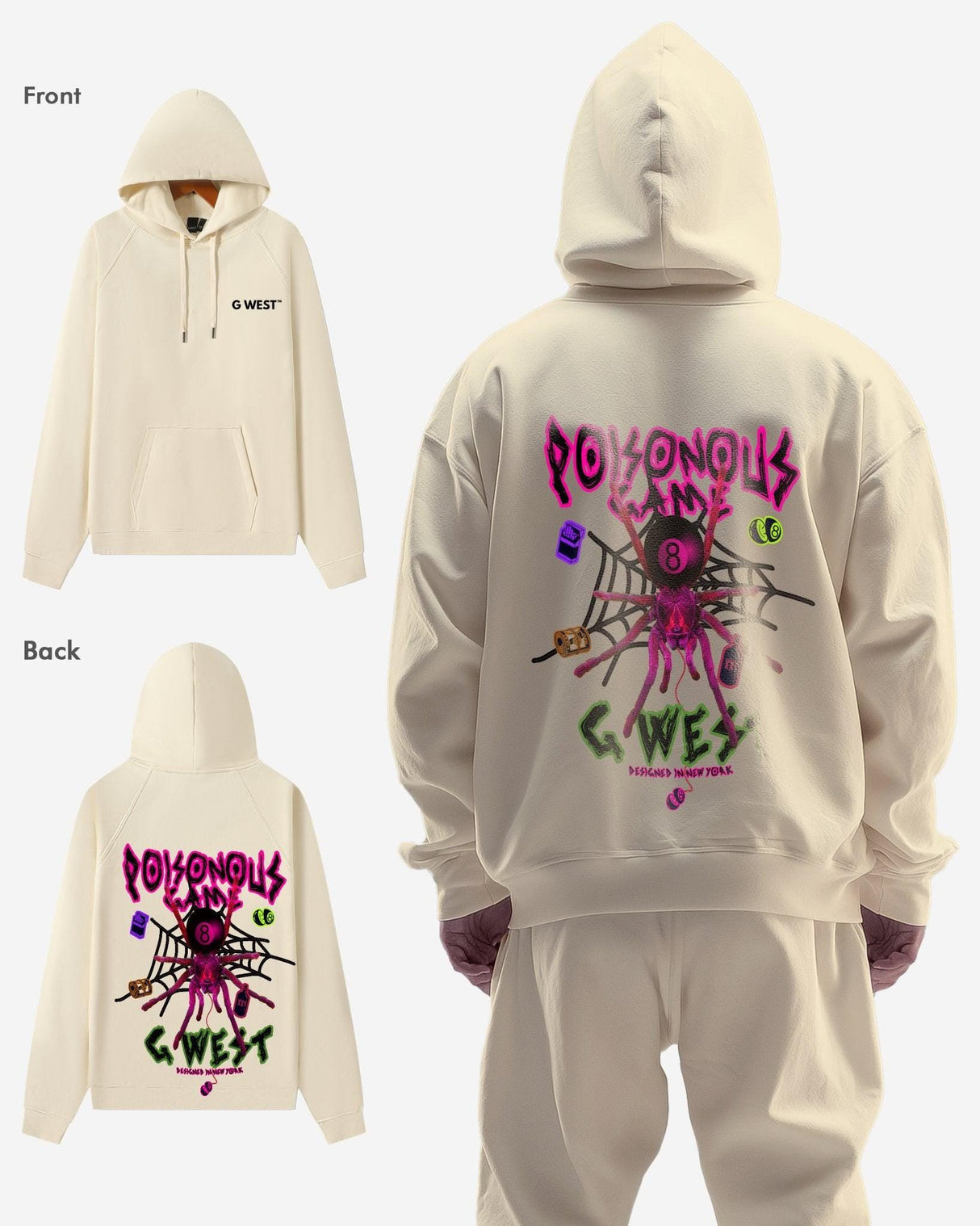 G West Poison Game Heavy Premium Oversize Hoodie