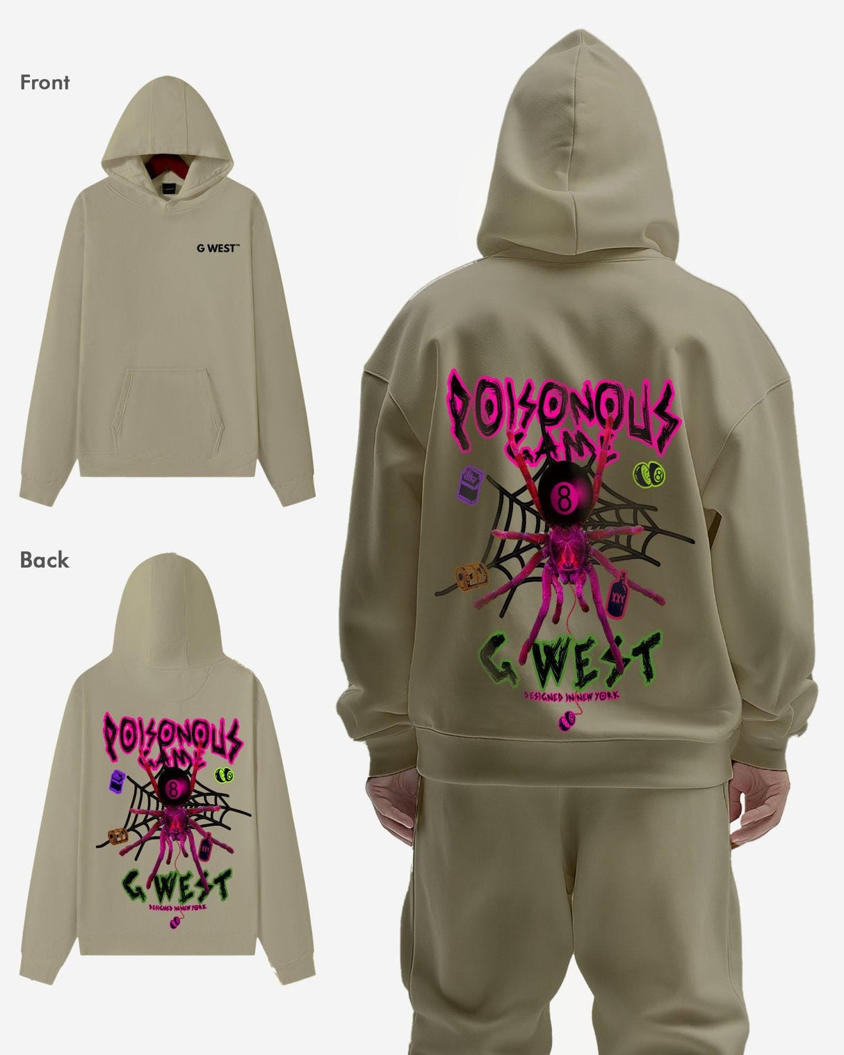 G West Poison Game Heavy Premium Oversize Hoodie