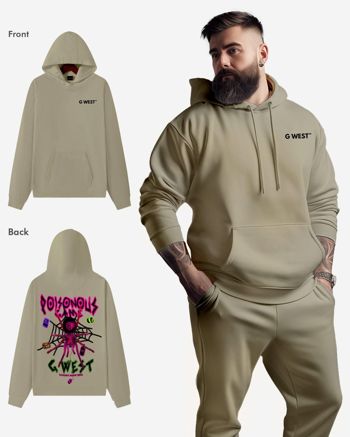 G West Poison Game Heavy Premium Oversize Hoodie