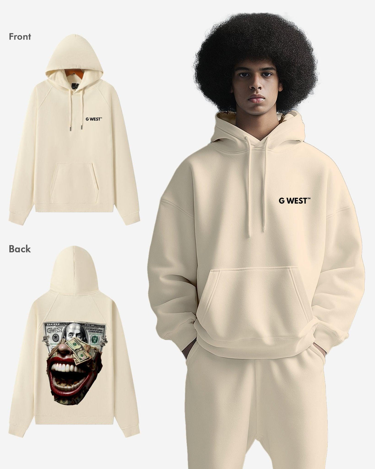 G West Money Mouth Heavy Premium Hoodie