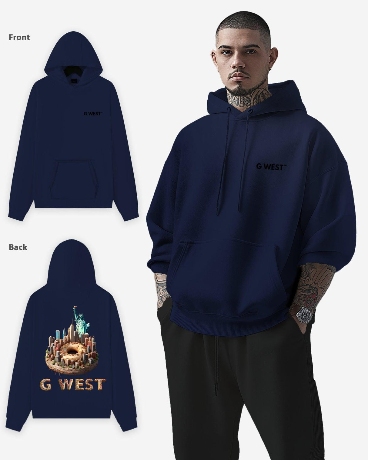 G West Nyc Donut Heavy Premium Oversize Hoodie