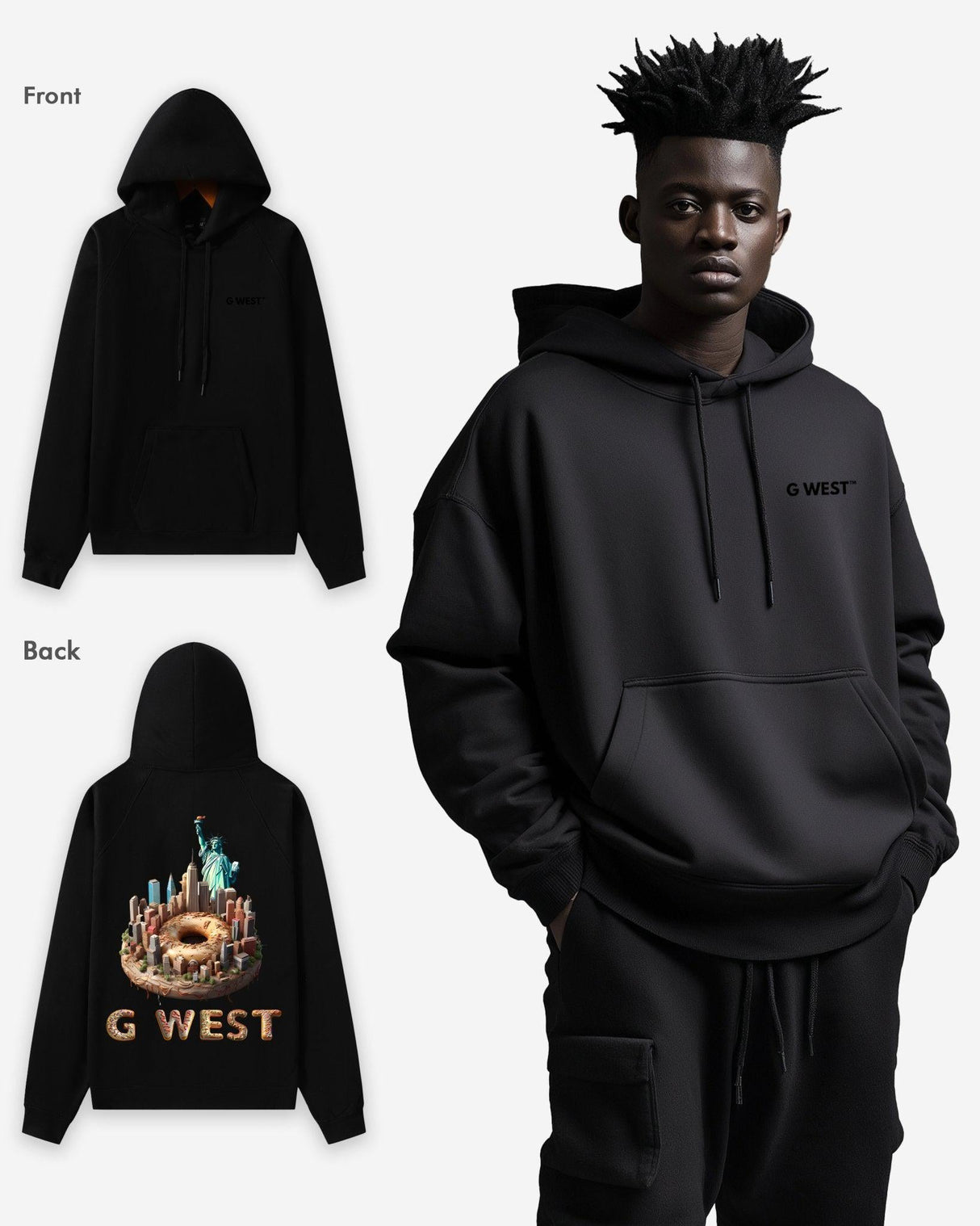 G West Nyc Donut Heavy Premium Oversize Hoodie