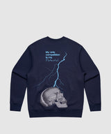 G West Lighting Skull Heavy Premium Crewneck