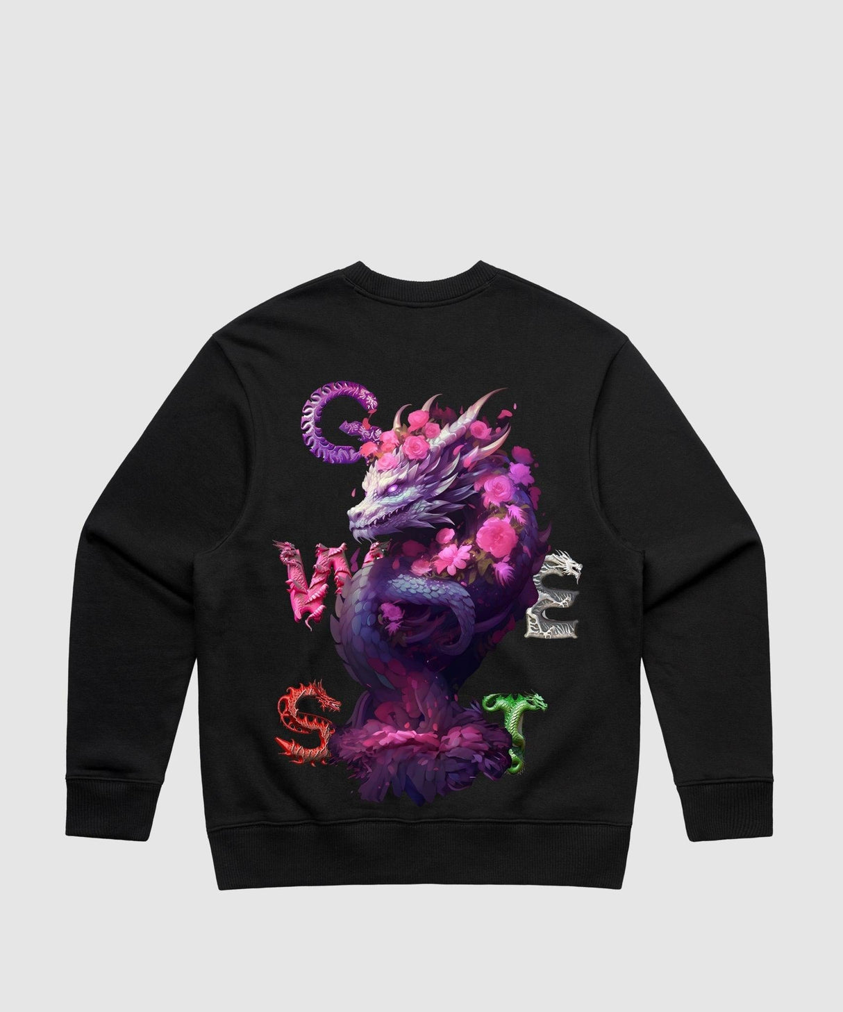 G West Purple Dragon Heavy Premium Crewneck