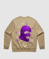 G West Purple Ski Mask Heavy Premium Crewneck