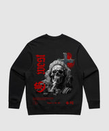 G West Smoke Skull Heavy Premium Crewneck