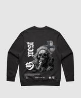 G West Smoke Skull Heavy Premium Crewneck