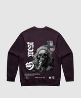 G West Smoke Skull Heavy Premium Crewneck
