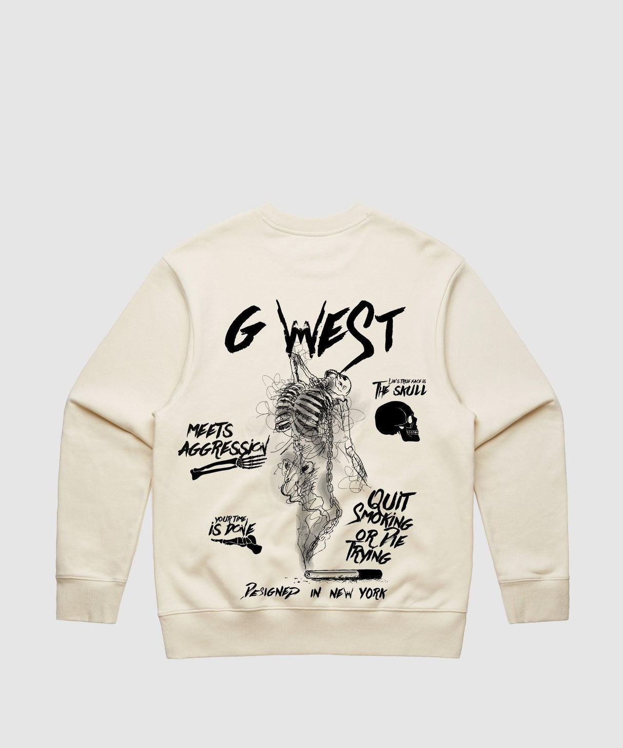 G West Dancing Skeleton Heavy Premium Crewneck