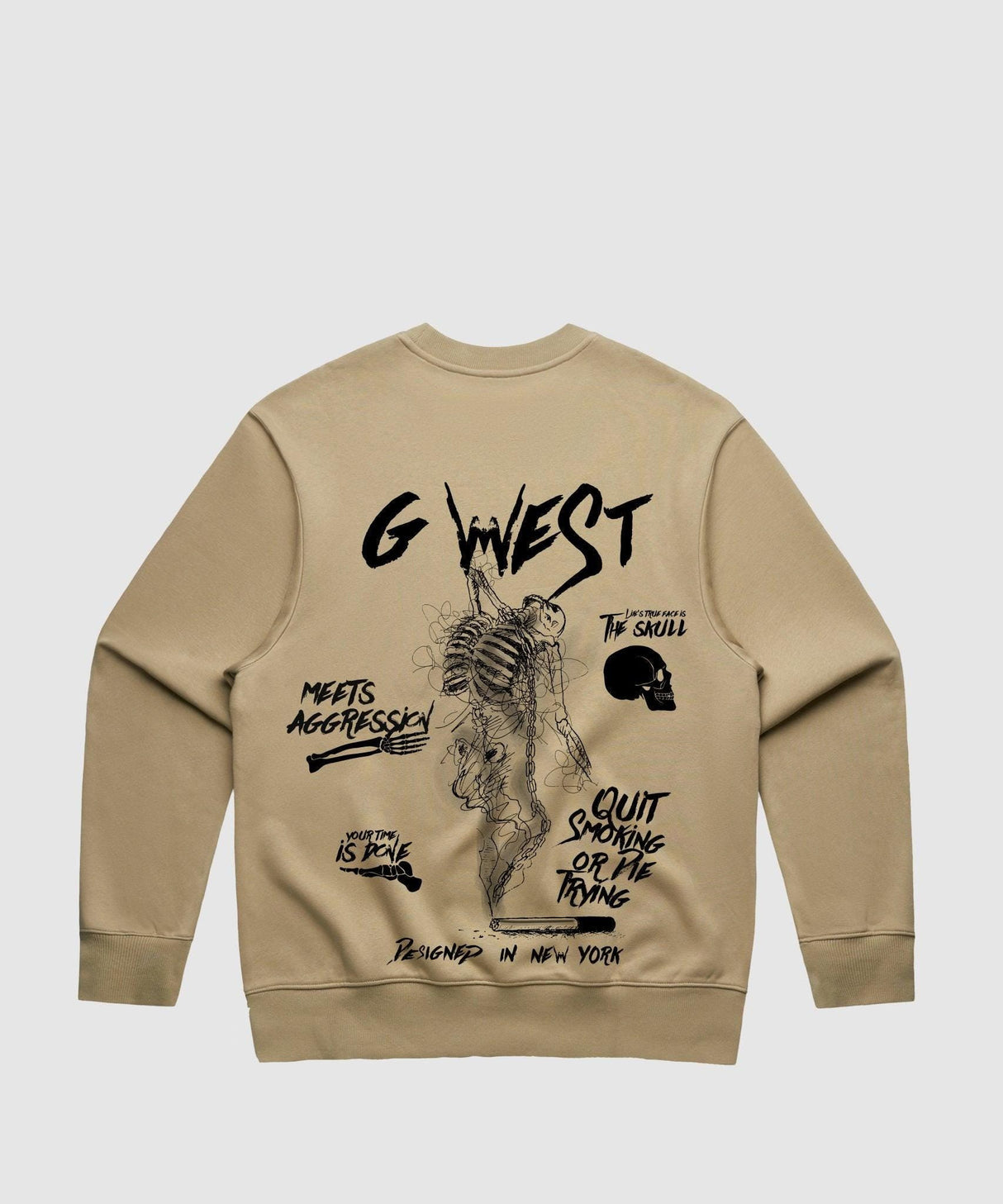 G West Dancing Skeleton Heavy Premium Crewneck