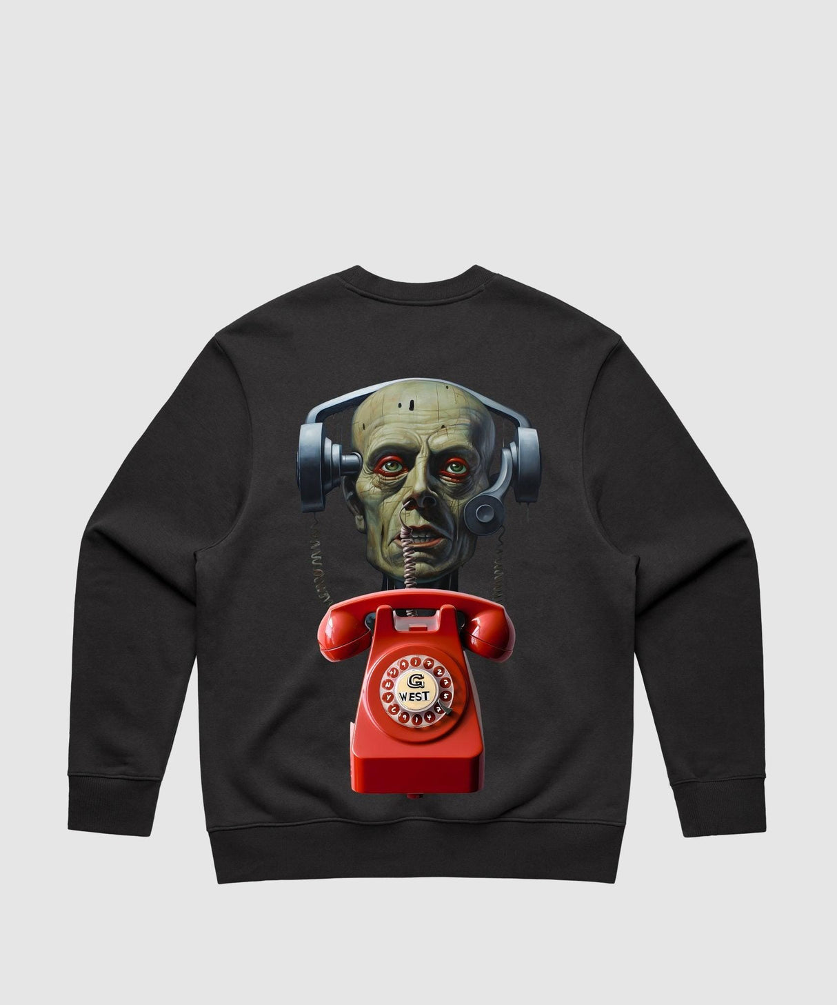 G West Telephone Head Heavy Premium Crewneck