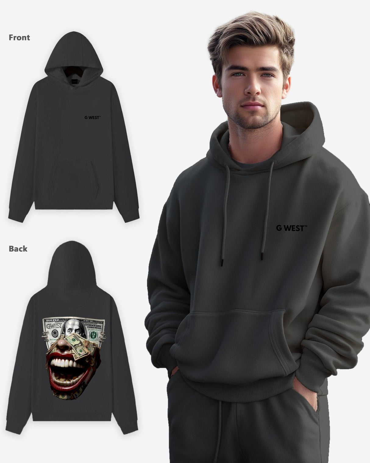 G West Money Mouth Heavy Premium Hoodie