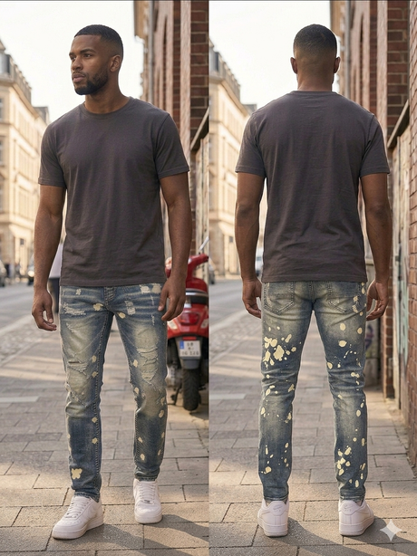 bleach wash vintage jeans jawad supply street fit denim