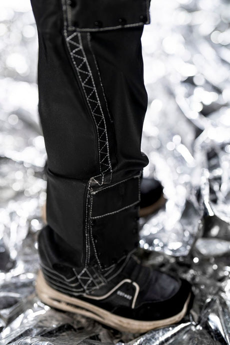 dripnationil kids black cargo denim jeans wax finish star studded fashion style