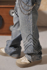 Kids streetwear baggy jeans with rhinestone Elitestar fashion style