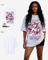 G West Let's Go Girls Oversized Womens T-Shirt