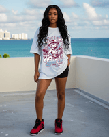 G West Let's Go Girls Oversized Womens T-Shirt