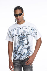 Lightweight graphic T-shirt for summer streetwear outfit