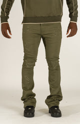Makobi M1948 Benini Twill Stacked Jeans - Olive