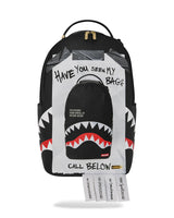 Sprayground Missing Bag Flyer on Bag With Real Cut Stripe Backpack