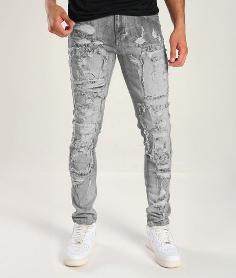 Mens slim fit stretch denim jeans everyday fashion