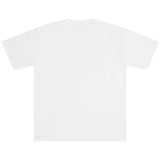 Urban outfit featuring a minimal white logo T-shirt with modern styling
