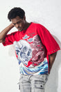 Streetwear outfit inspired by rise from the ashes message graphic tee