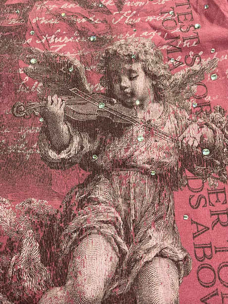 multi color drip t shirt spirit rhinestone studded outfit