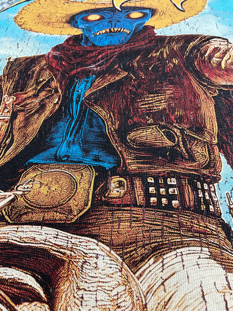 multi color drip t shirt spiritual war rhinestone studded outfit