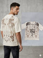 Urban outfit featuring a multicolor graphic T-shirt