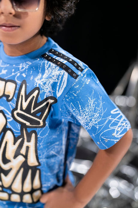 premium kids oversized heavy t shirt rhinestone no finish line outfit