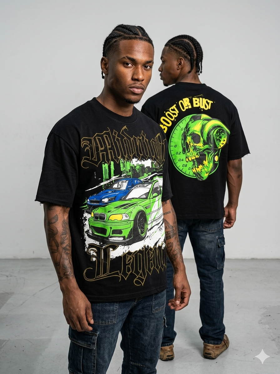 Rare Common Midnight Legend Rhinestone T-Shirt Black | Dripnationil
