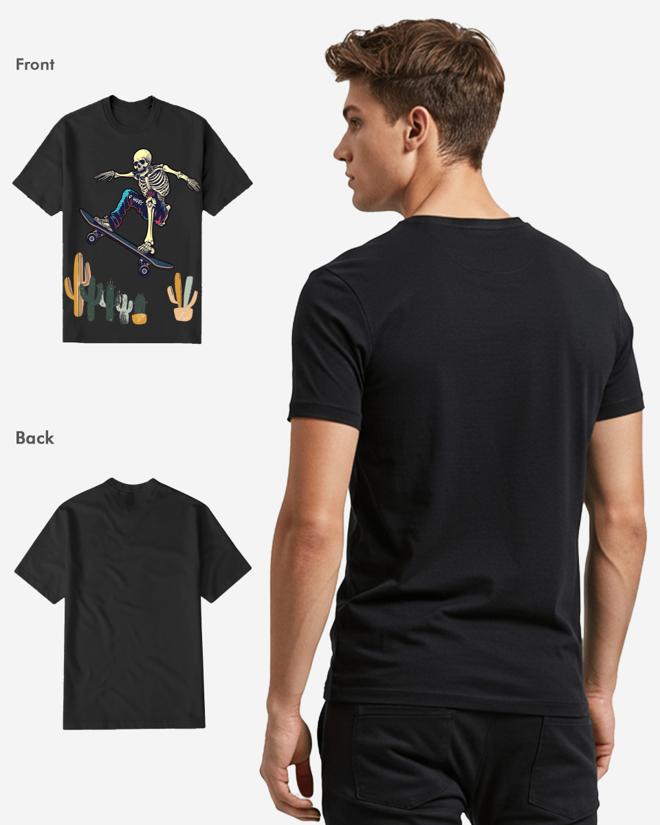 Regular Fit Cactus Skate Front Graphic T Shirt