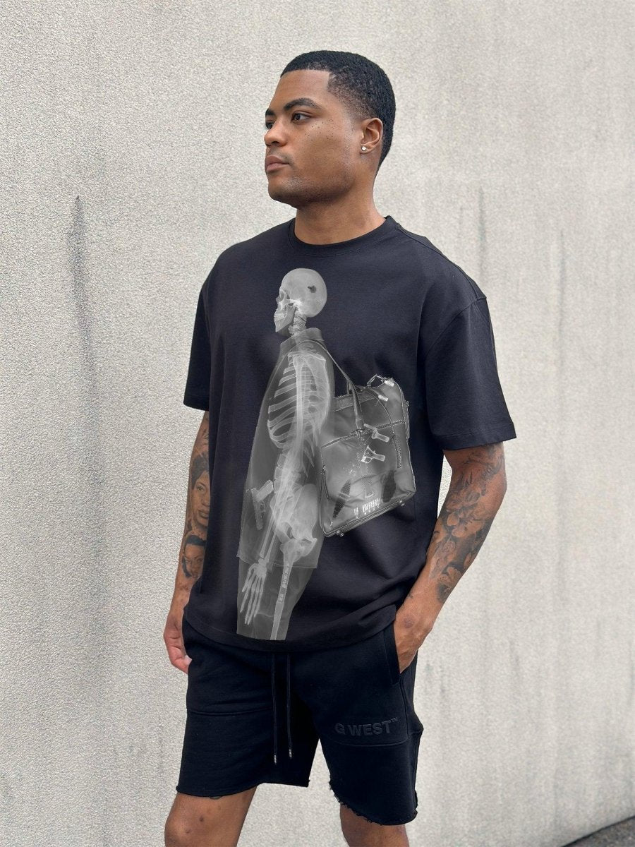 Regular Fit Full X Ray Front Graphic T Shirt : Gwpbast5058 - 3 Colors